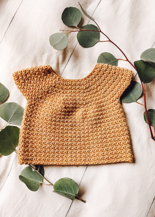 Honey Comb Baby Sweater | Crochet Pattern