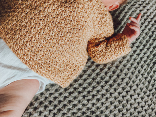 Honey Comb Baby Sweater | Crochet Pattern